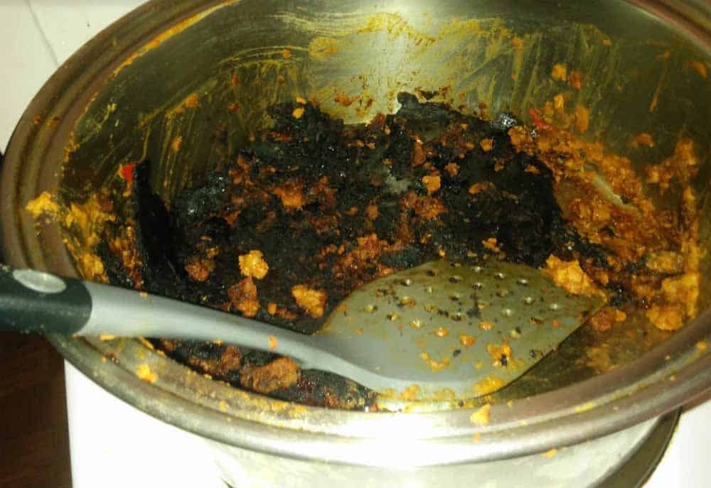 slow cooker burning food